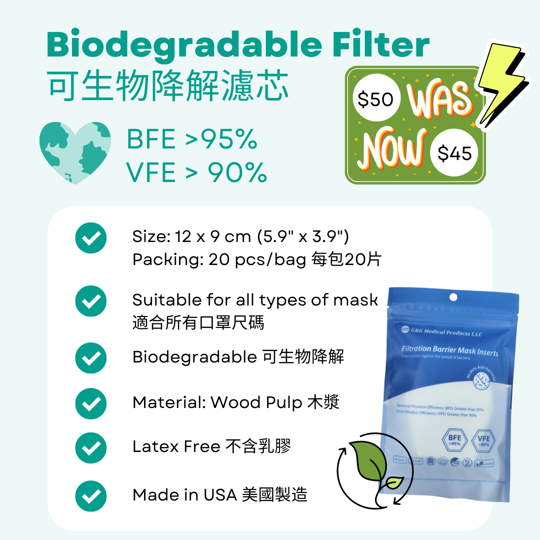 Biodegradable Filter 可生物降解 (20 pcs/片)